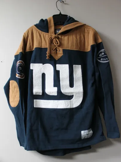 Discover New York Giants Football Lacer Hoodie Men’s Medium Weight Jersey