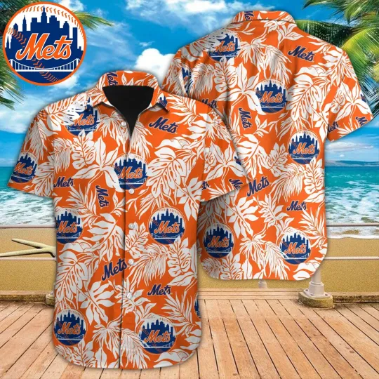 Discover New York Team Metss Hawaiian Shirt, Button Down Full Size S-5XL