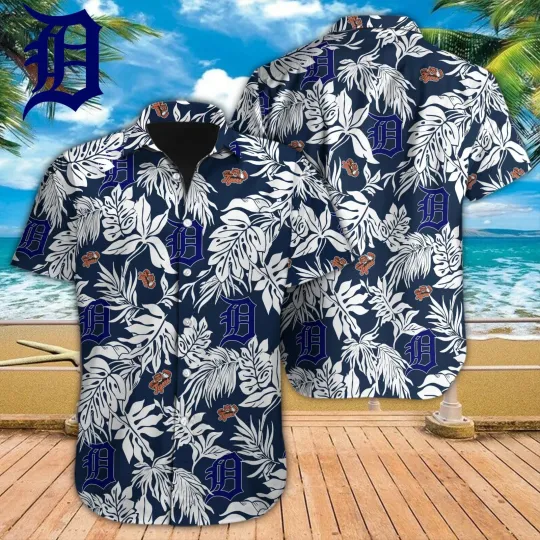 Discover Detroit Baseball Team Tigerss Hawaiian Shirt , Button Down Full Size S-5XL