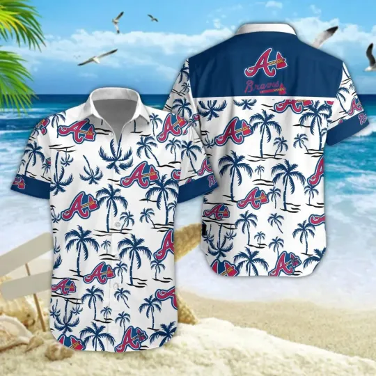 Discover Atlanta Baseball Team Bravess Hawaiian Button Down Shirt Unisex Adults S-5XL