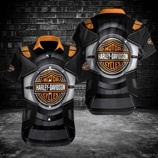 Discover Harley Motor Racing Davidson Casual Button Down Shirt Unisex Adults