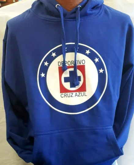Discover Cruz Azul Blue Hoodie Large