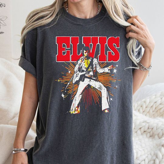 Discover Comfort Colors Elvis Presley Retro T-Shirt: Unisex Tee