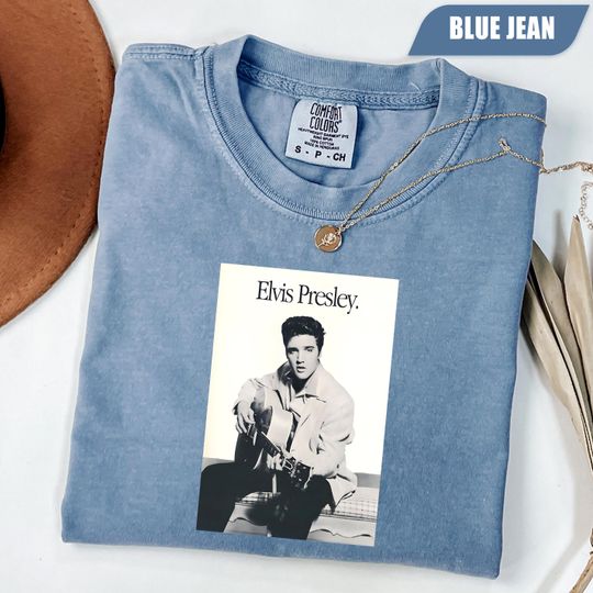 Discover Elvis Presley Comfort Colors Shirt, Vintage King of Rock Tee, Retro Elvis Merch, Music Legend Shirt