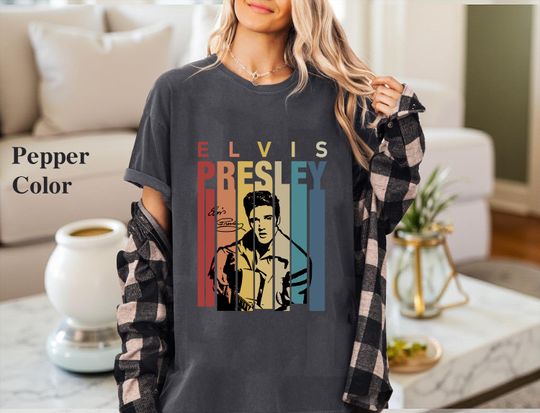 Elvis Presley Comfort Colors T-Shirt, Vintage Retro Music Tee, Rock and Roll Gift Shirt