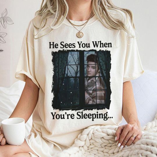 Discover Elvis Presley Valentine Shirt, He Sees You When Youre Sleeping Tee, Elvis Movie Quote T-Shirt