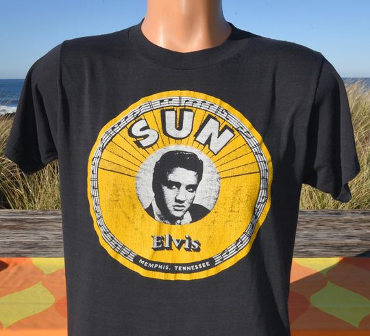 Discover Vintage 80s Rock T-Shirt Sun Records Elvis Memphis
