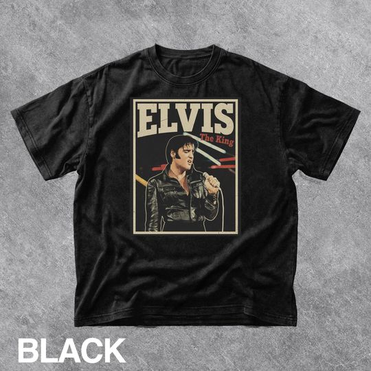 Elvis Presley Shirt Vintage Style | The King Graphic Tee | Retro 70s Rock Band Tshirt