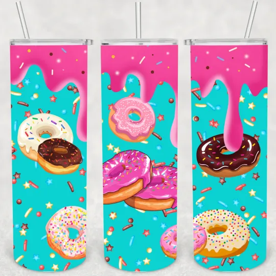 Discover Donut Tumbler  20oz Tumbler with Lid and Straw