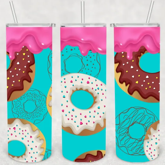 Discover Donut Tumbler 7 Insulated with Lid and Straw