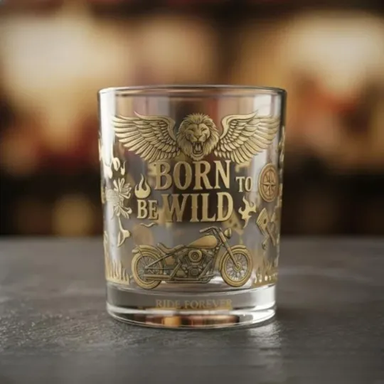 Discover The Born To Be Wild Ride Forever Whiskey Glass