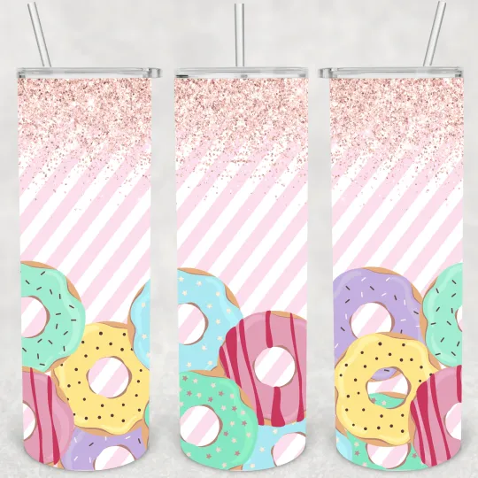 Discover Donut Tumbler 20oz Insulated with Lid and Straw