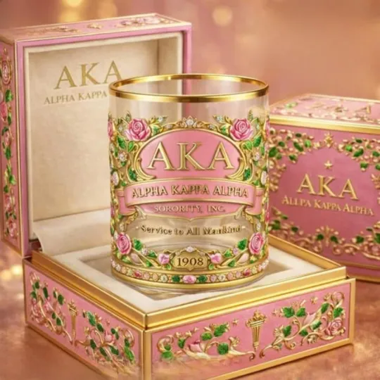 Discover Alpha Kappa Alpha Luxury Whiskey Glass