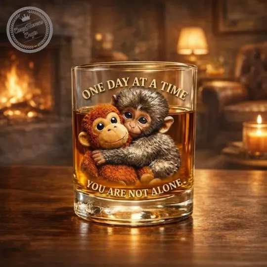 Discover One Day At A Time Encouragement Whiskey Glass