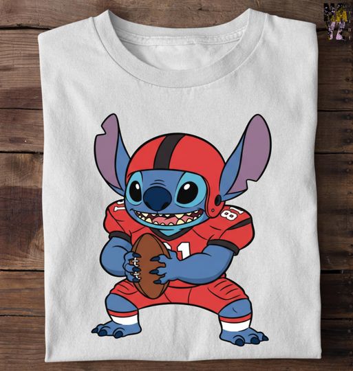 Discover Stitch Football Shirt, Disney Stitch Football Tee, Super Bowl Football Shirt
