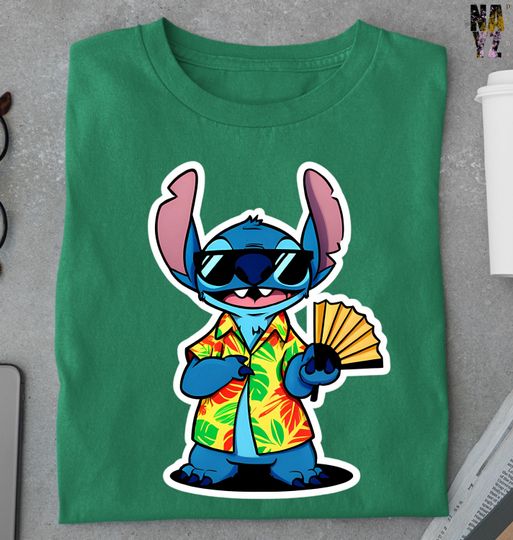 Discover Stitch Summer Shirt, Hawaiian Vacation Tee, Cool Cartoon Stitch Shirt