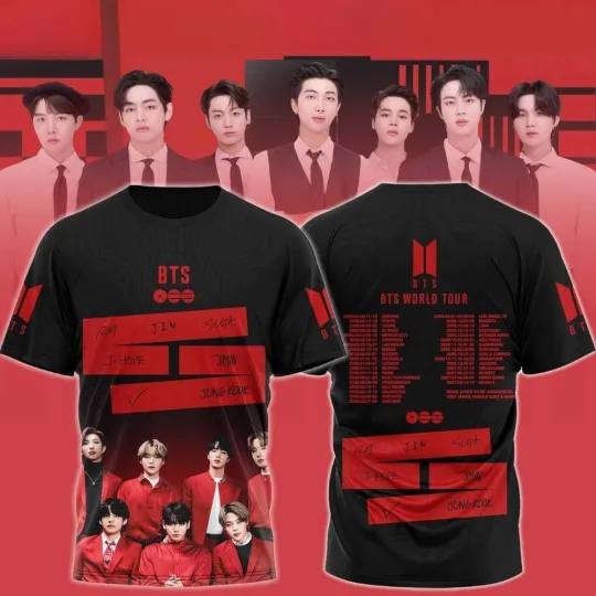 BTS World Tour 2026 3D T-Shirt