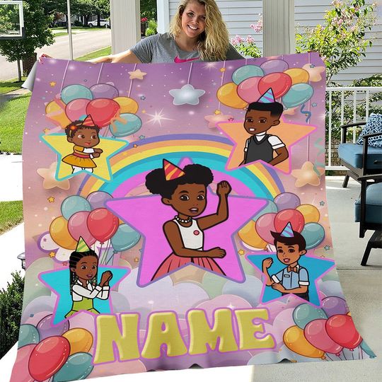 Personalized Gracie's Corner Blanket, Custom Name Baby Blanket