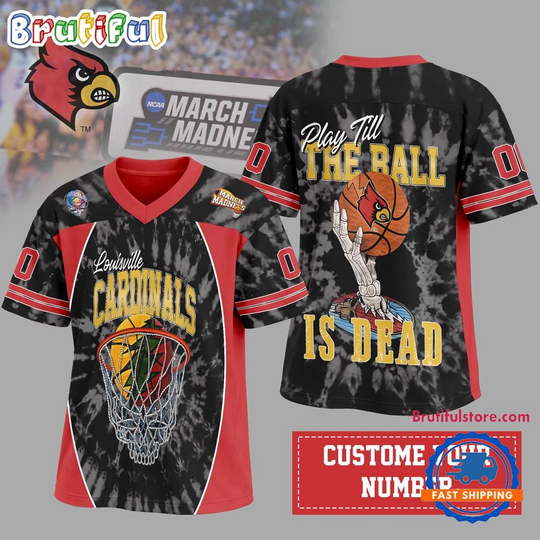 Discover Custom Number Louisville Cardinals 2026 March Madness Basketball Jersey Shirt