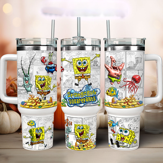 Discover Cartoon Tumbler 40 oz with Tumbler
