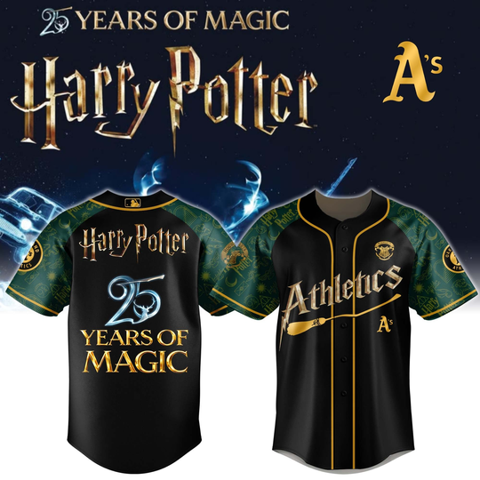 Oakland Athletics Harry Potter 25 Years Of Magic Game Night 2026 Special Edition Jersey