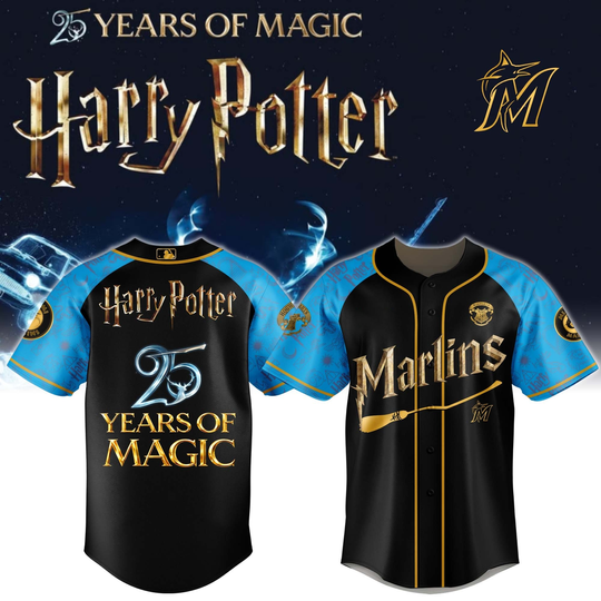Discover Miami Marlins Harry Potter 25 Years Of Magic Game Night 2026 Special Edition Jersey