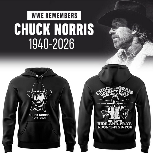 Chuck Norris Memorial Wrestling Entertainment Legend Tribute Hoodie 1940–2026