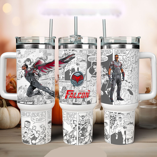 Discover Marvel Comics Falcon Tumbler 40 oz with Tumbler
