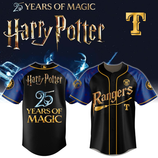 Texas Rangers Harry Potter 25 Years Of Magic Game Night 2026 Special Edition Jersey