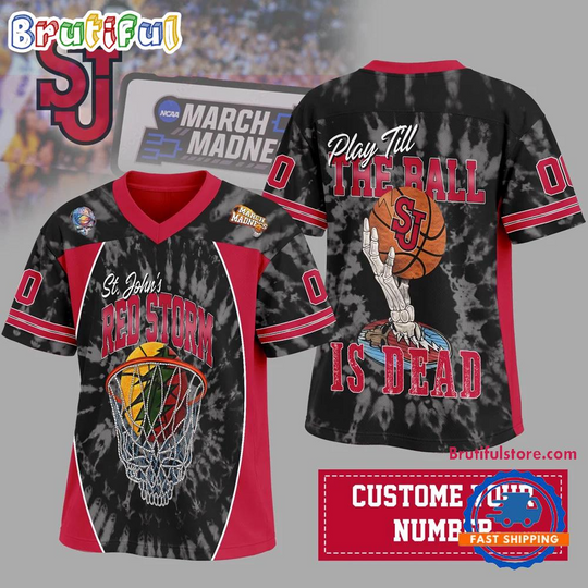Discover Custom Number St. John’s Red Storm 2026 March Madness Basketball Jersey Shirt