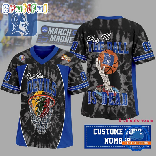 Discover Custom Number Duke Blue Devils 2026 March Madness Basketball Jersey Shirt