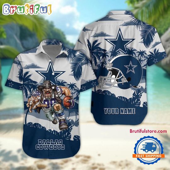 Discover Dallas Cowboys Football Mascot Summer Hawaiian Shirt
