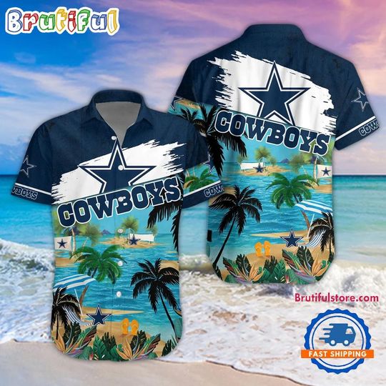 Discover Dallas Cowboys Palm Tree Summer Beach Aloha Hawaiian Shirt