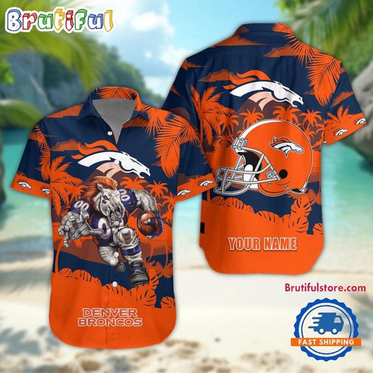Discover Denver Broncos Football Mascot Summer Hawaiian Shirt