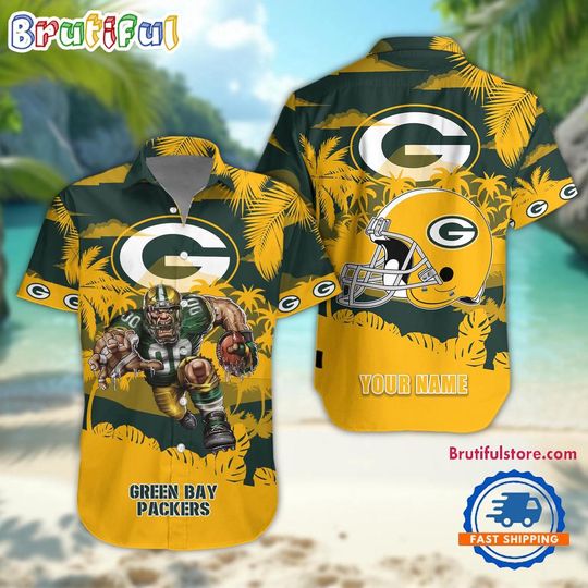 Discover Green Bay Packers Football Mascot Summer Hawaiian Shirt