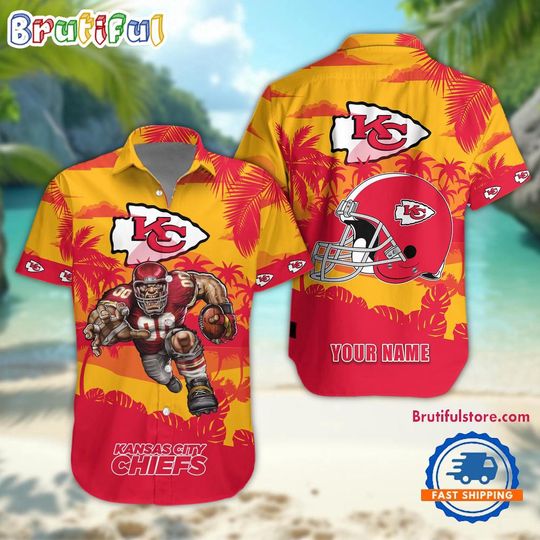 Discover Kansas City Chiefs Football Mascot Summer Hawaiian Shirt