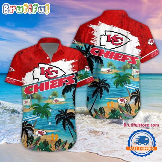 Kansas City Chiefs Palm Tree Summer Beach Aloha Hawaiian Shirt