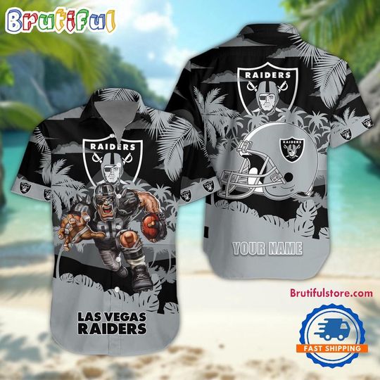 Las Vegas Raiders Football Mascot Summer Hawaiian Shirt