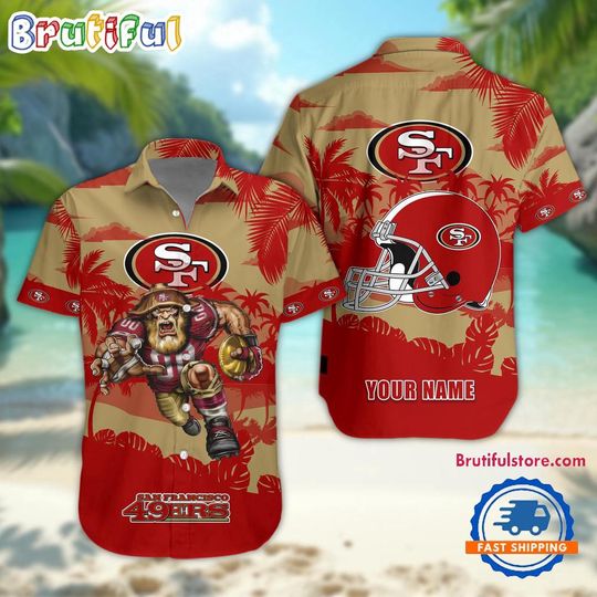 San Francisco 49ers Football Mascot Summer Hawaiian Shirt