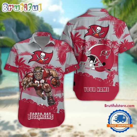 Tampa Bay Buccaneers Football Mascot Summer Hawaiian Shirt