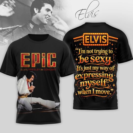Discover Elvis Presley in Concert 2026 Shirt, EPiC Concert Tee Shirt, King Of Rock Unisex Shirt, Gift For Elvis Fan