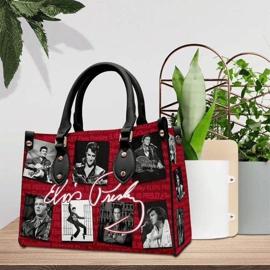 Discover Elvis Presley Leather Handbag, Elvis King Of Rock Women Bag, Rock And Roll Music Fan, Elvis Lover Gift