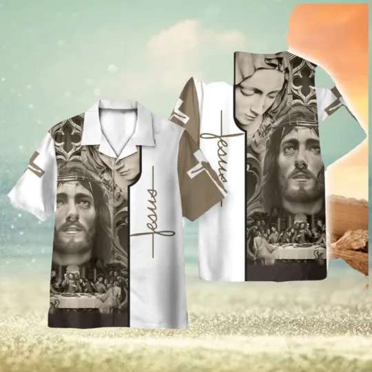 Discover Jesus Bless America 3D Hawaiian Shirt Holiday Gift