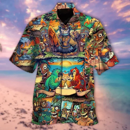 Discover Tiki Vibes Hawaiian Shirt