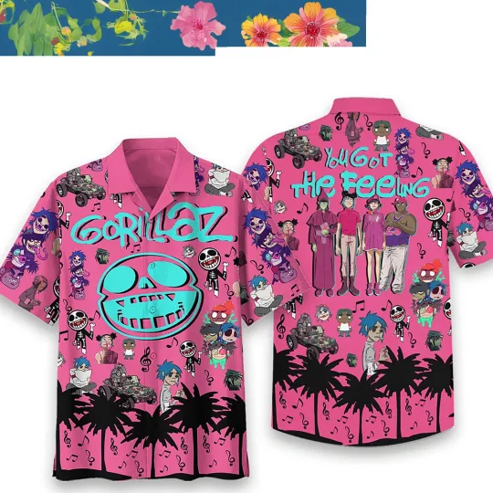 Discover Gorillaz You Got The Feeling Hawaiian Shirts