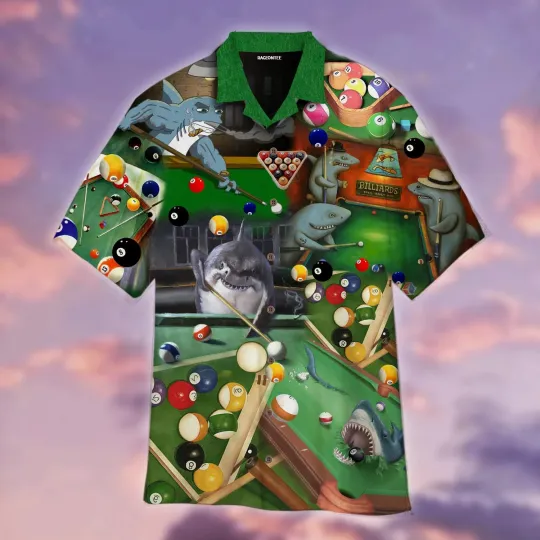 Discover Playing Pool Billiard Hawaiian Shirt