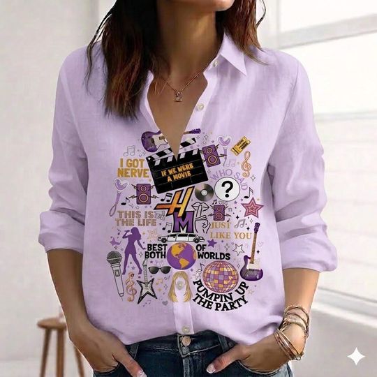 Discover Hannah Montana 20th Anniversary Blouse Shirt, Disney Channel Pop Star Shirt, Y2K Nostalgia Women Top, Miley Cyrus Era Gift, Retro Pop Star Shirt