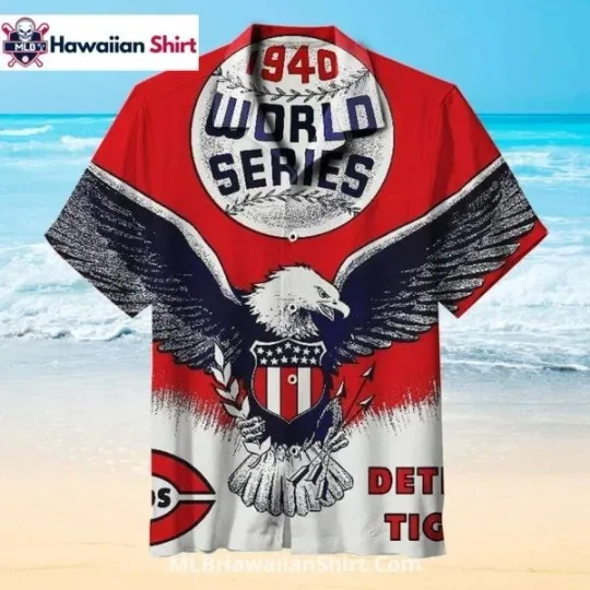 Discover 1940 World Series Eagle Cincinnati Baseball Team Redss Aloha Shirt Classic