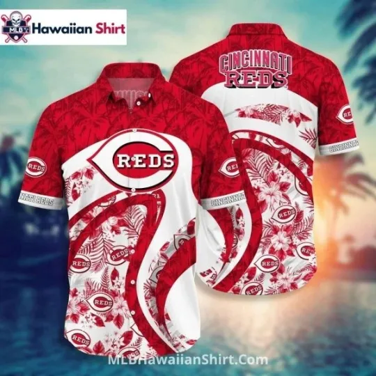 Discover Floral Wave Cincinnati Baseball Team Redss Aloha Shirt Hawaiian Style