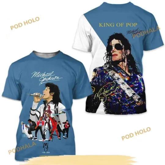 Discover Michael Jackson King of Pop 3D T Shirt